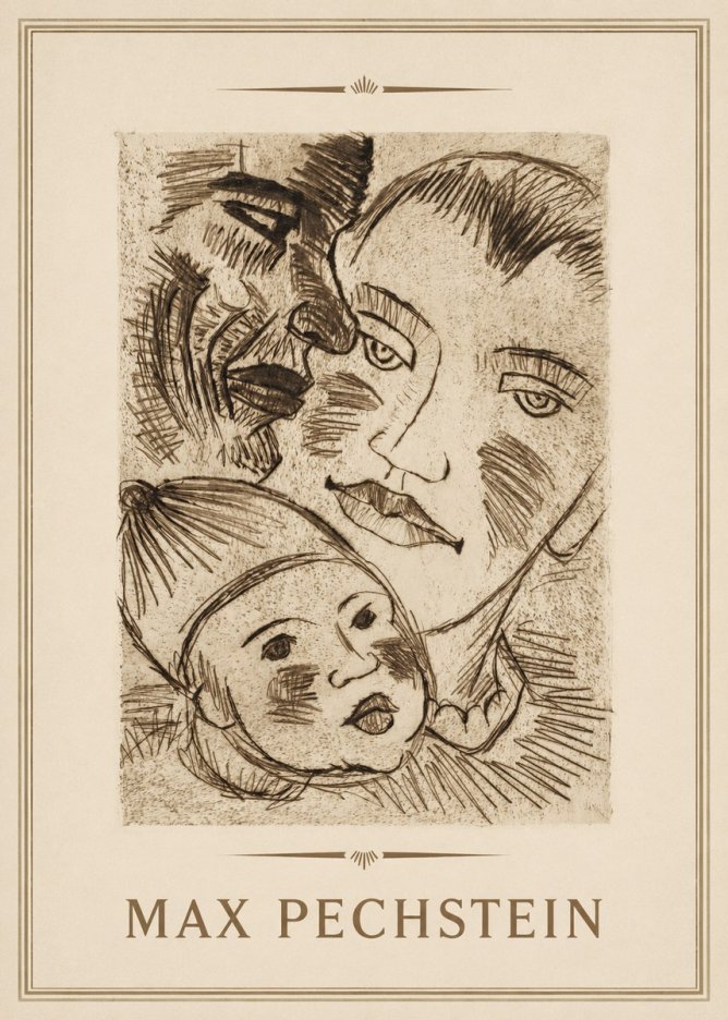 Max Pechstein Fischerfamilie No3 - Poster