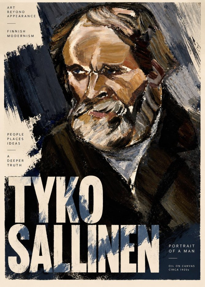 Tyko Sallinen Portrait of a Man III No3 - Poster