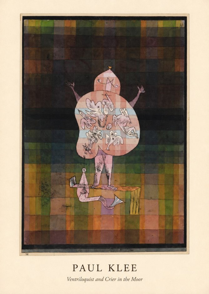 Paul Klee Ventriloquist and Crier in the Moor No4 - Poster