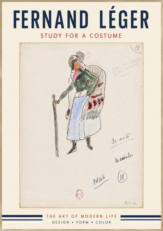 Fernand Léger Study for a Costume No5 - Poster