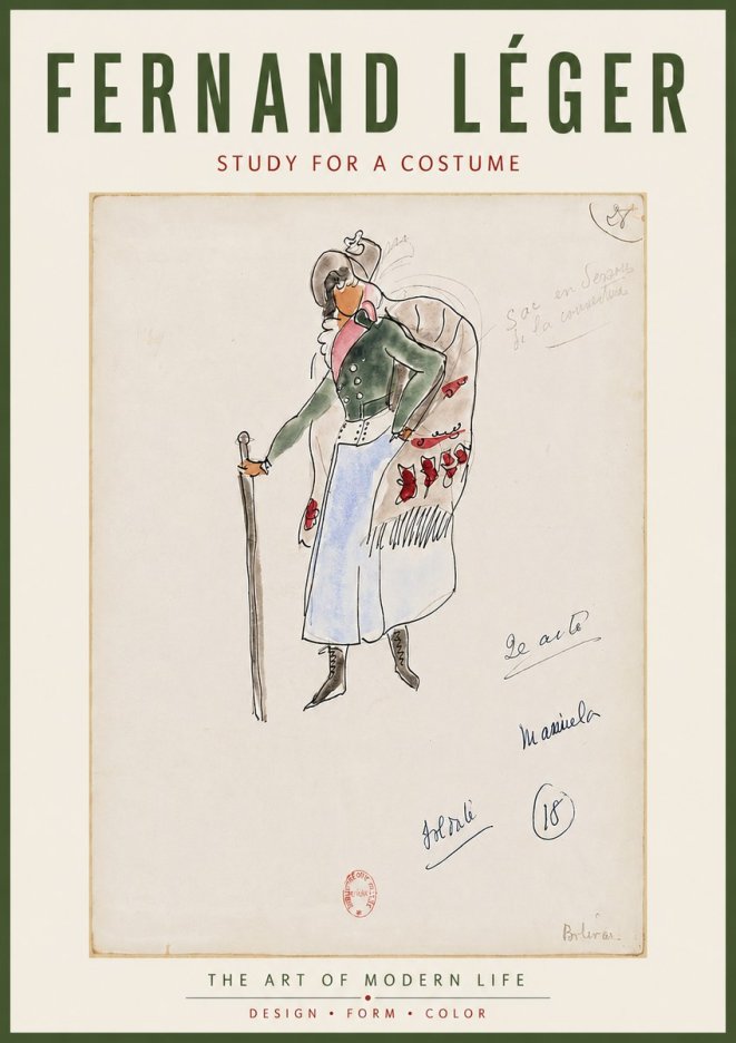 Fernand Léger Study for a Costume No6 - Poster
