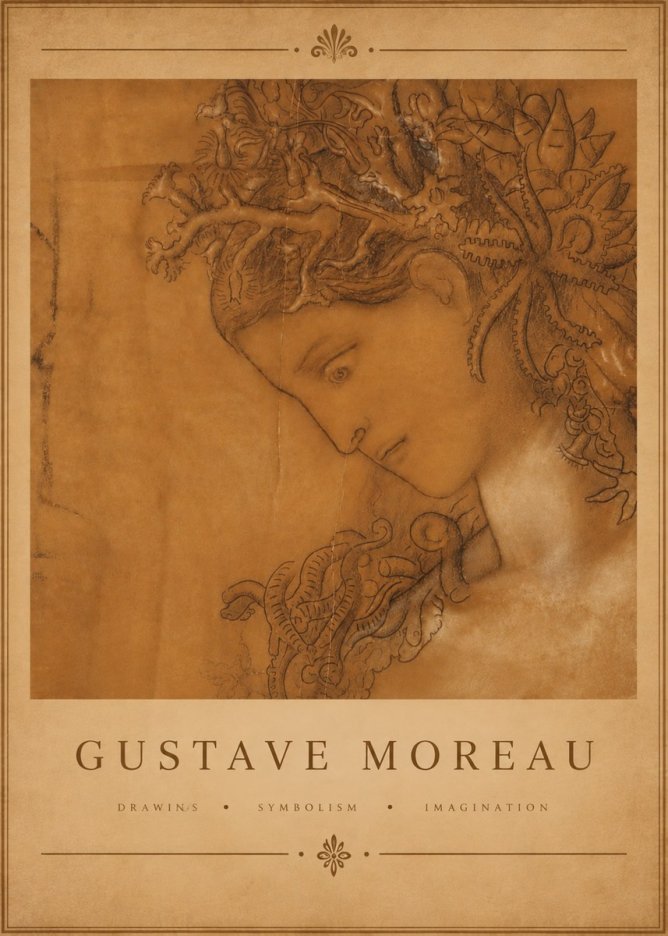 Gustave Moreau Head of a Woman No5 - Poster
