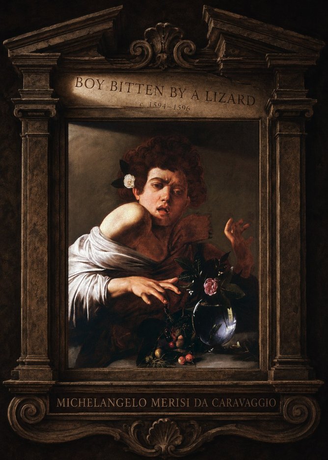 Michelangelo Merisi da Caravaggio Boy Bitten by a Lizard No4 - Poster