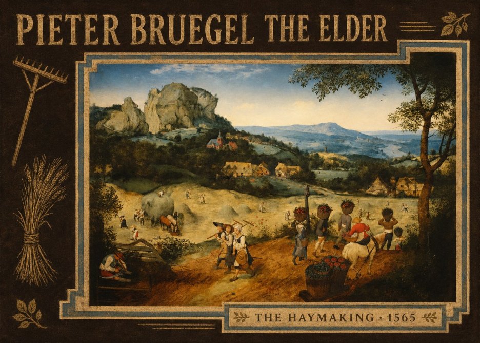 Pieter Bruegel The Haymaking No3 - Poster