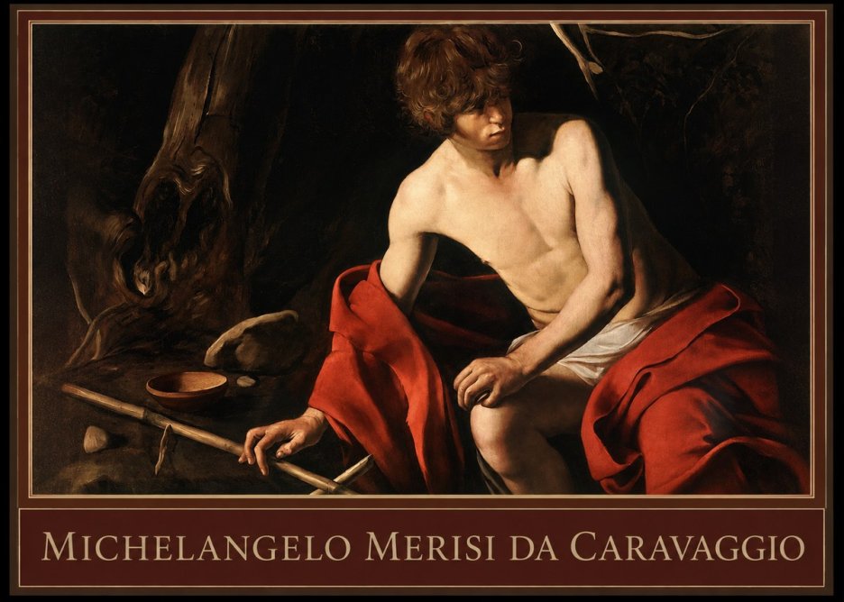 Michelangelo Merisi da Caravaggio John the Baptist (Youth with a Ram) No6 - Poster