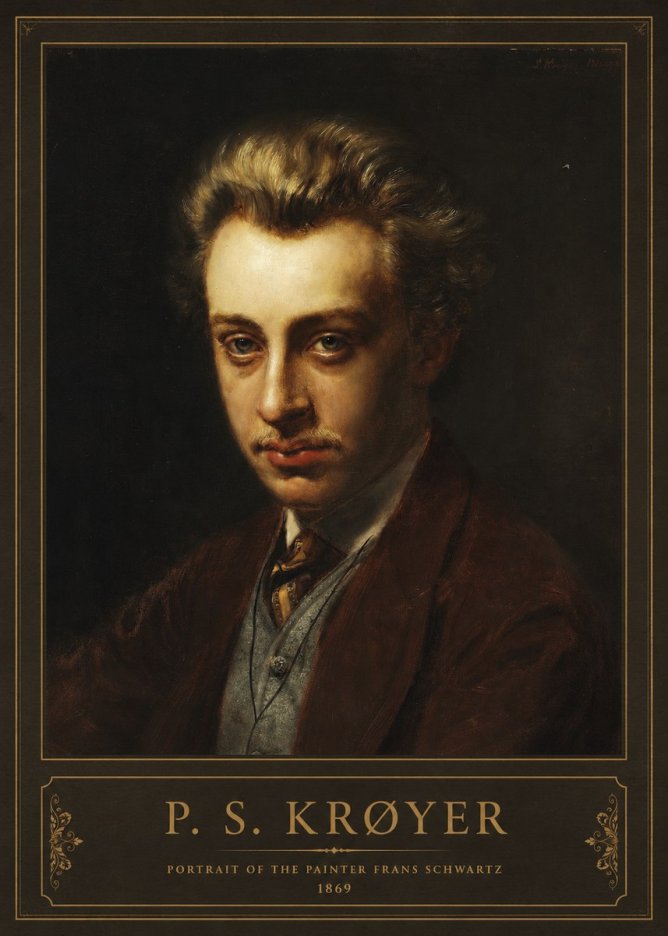 P.S. Krøyer Portrait of the Painter Frans Schwartz No2 - Poster