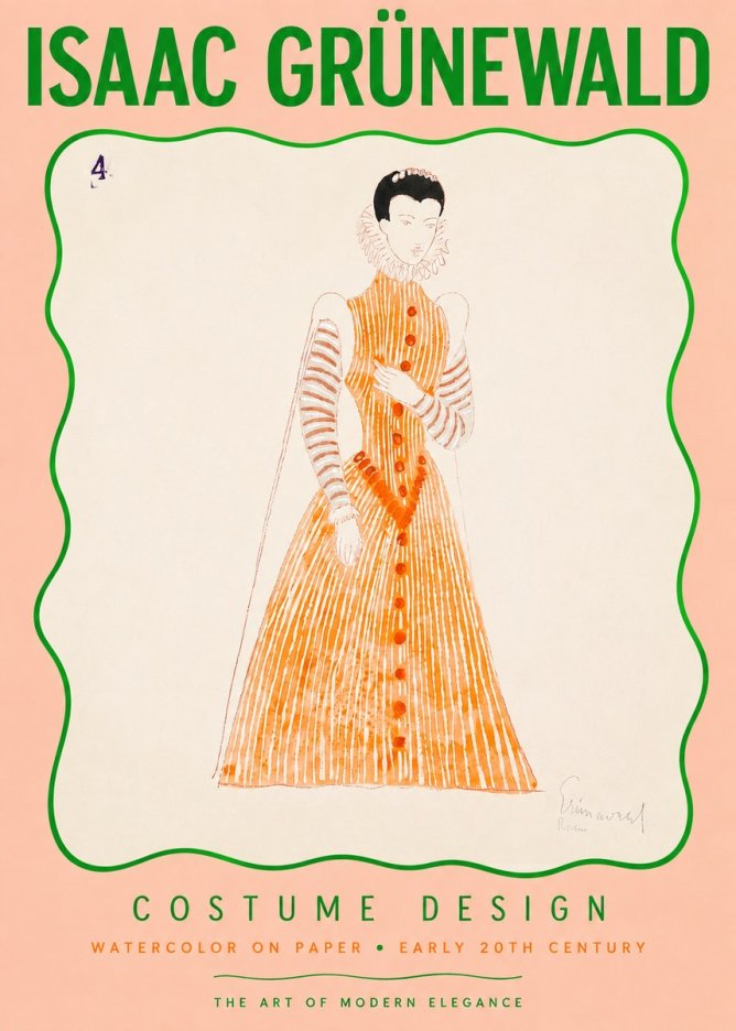 Isaac Grünewald Costume Design VII No3 - Poster