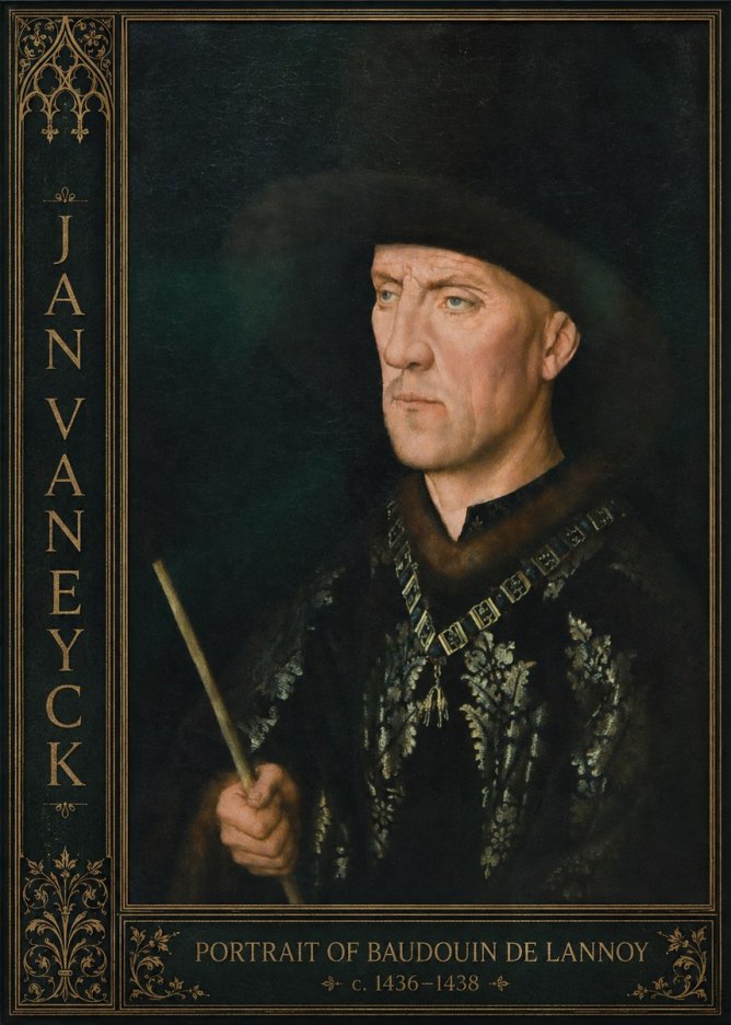 Jan van Eyck Portrait of Baudouin De Lannoy No2 - Poster