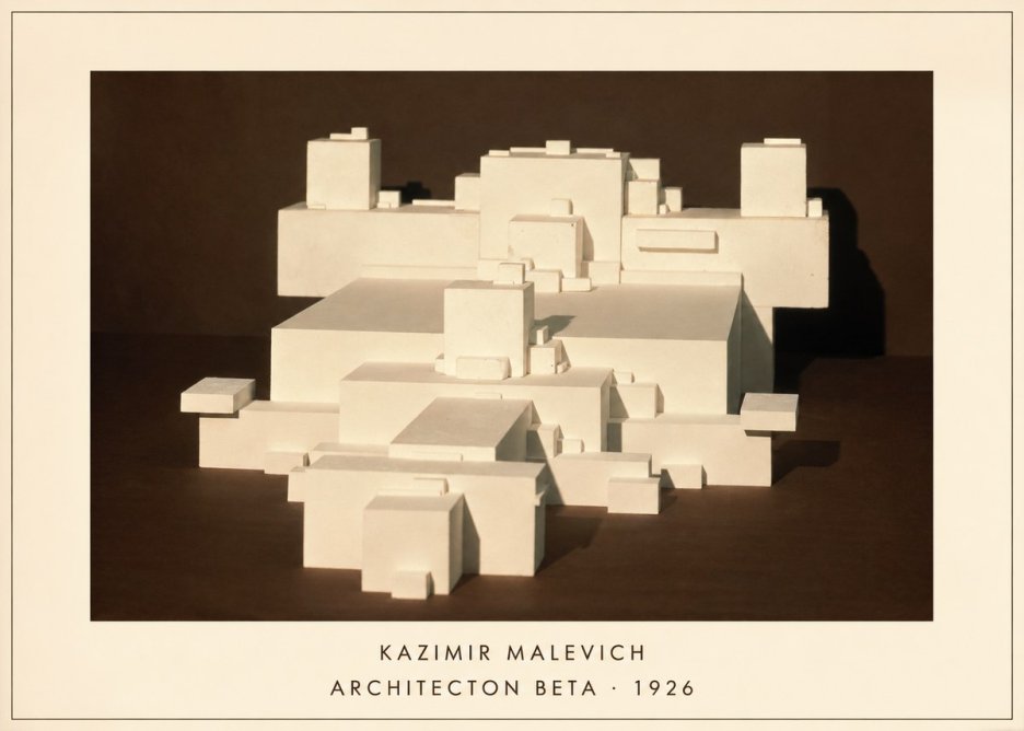 Kazimir Malevich Architecton Beta No4 - Poster