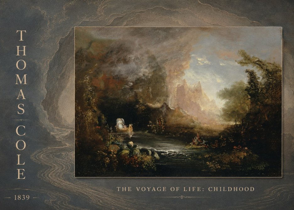 Thomas Cole The Voyage of Life: Childhood II No3 - Poster