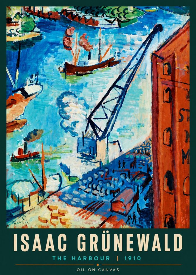 Isaac Grünewald The Harbour No4 - Poster