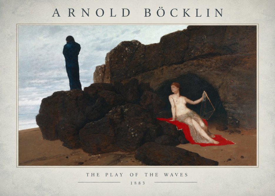 Arnold Böcklin The Play of the Waves No3 - Poster