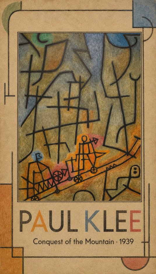 Paul Klee Conquest of the Mountain II No2 - Poster