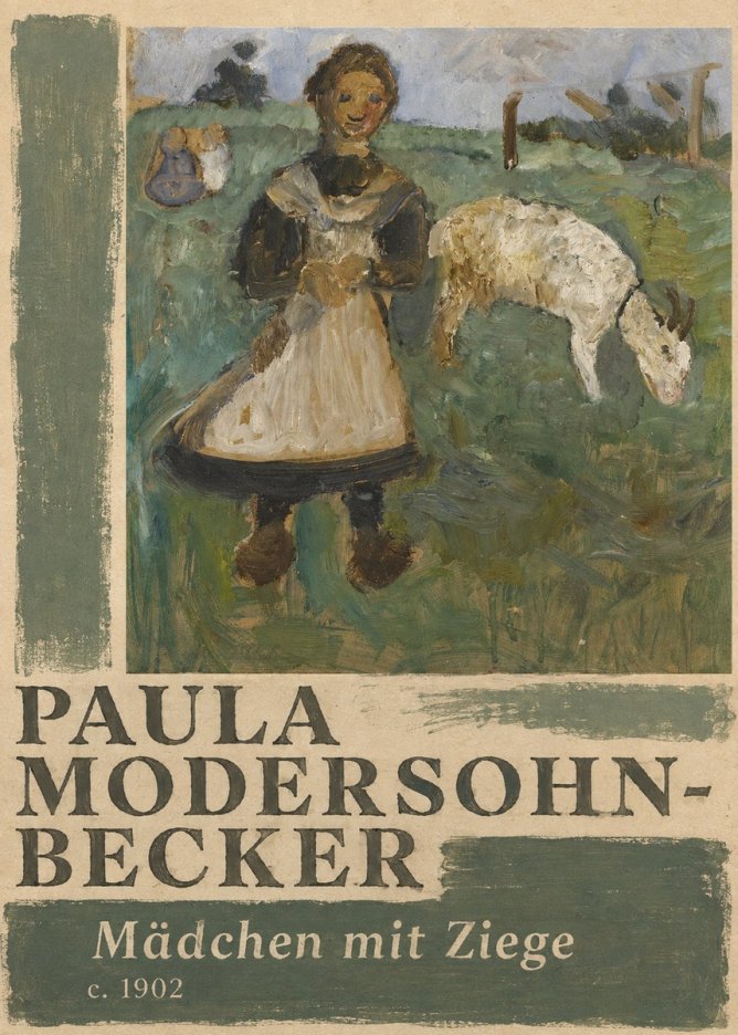 Paula Modersohn-Becker Mädchen Mit Ziege No2 - Poster
