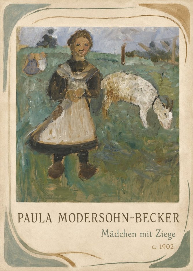 Paula Modersohn-Becker Mädchen Mit Ziege No3 - Poster