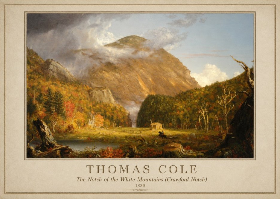 Thomas Cole The Notch of the White Mountains (Crawford Notch) No3 - Poster