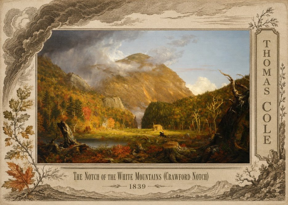 Thomas Cole The Notch of the White Mountains (Crawford Notch) No5 - Poster