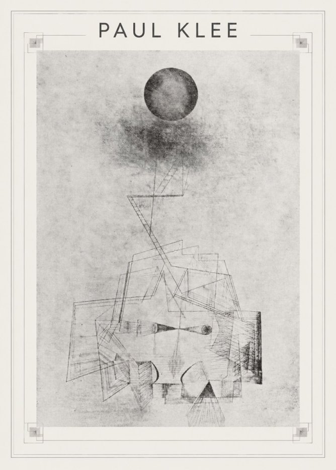 Paul Klee Abstract Study with Sphere and Ladder No1 - Poster
