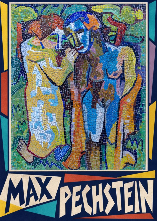 Max Pechstein Couple in Mosaic No6 - Poster