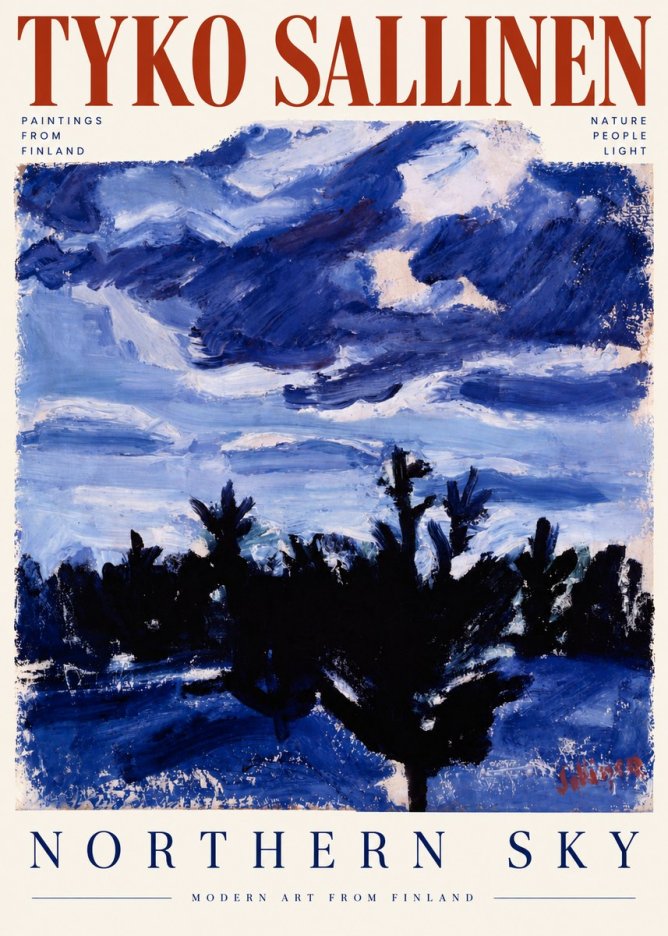 Tyko Sallinen Northern Sky No5 - Poster