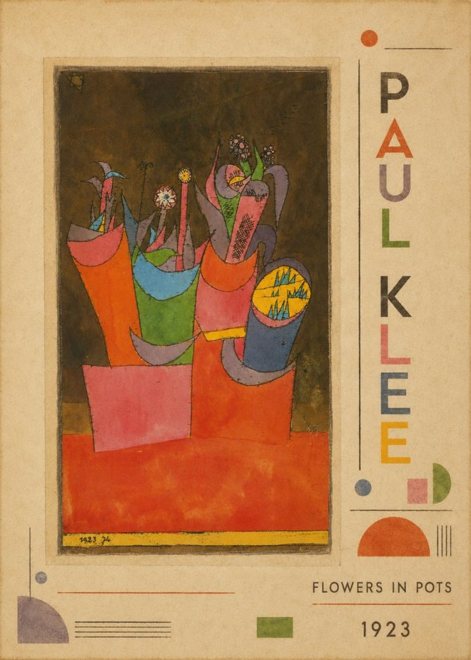 Paul Klee Flowers in Pots No2 - Poster
