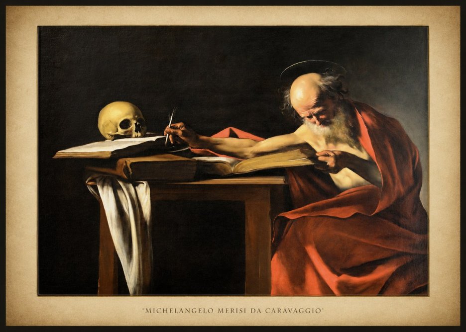 Michelangelo Merisi da Caravaggio Saint Jerome Writing II No4 - Poster