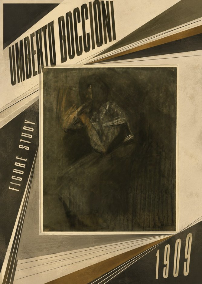 Umberto Boccioni Figure Study I No5 - Poster