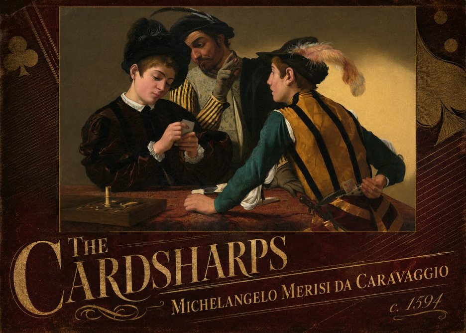Michelangelo Merisi da Caravaggio The Cardsharps III No4 - Poster