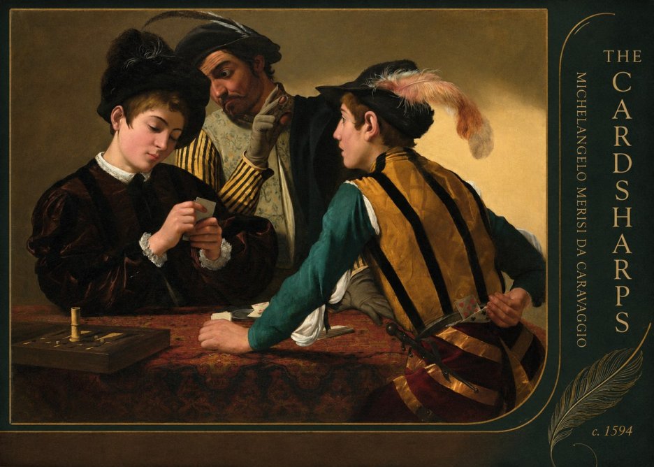 Michelangelo Merisi da Caravaggio The Cardsharps III No5 - Poster