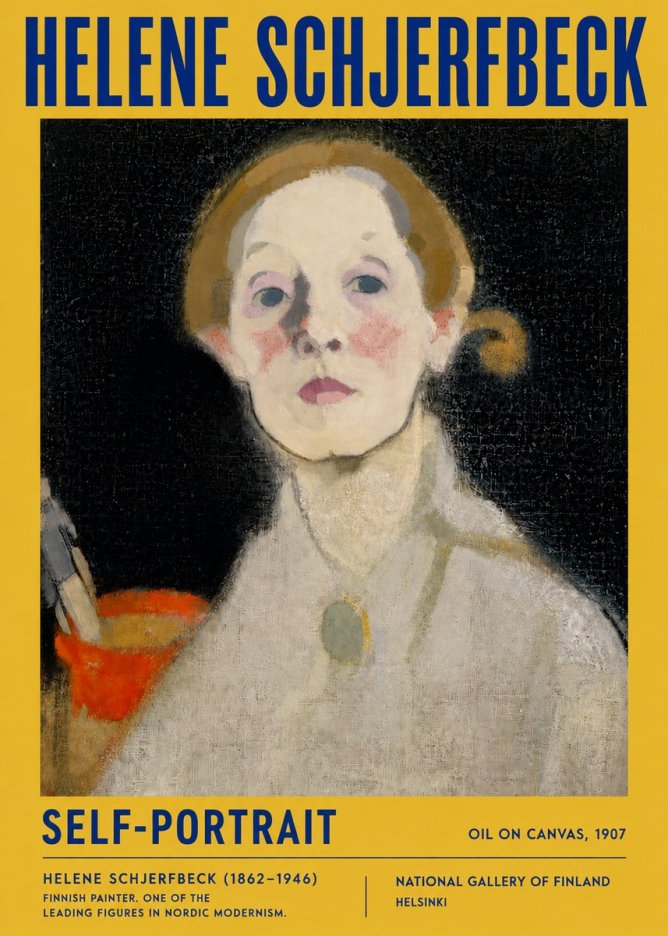 Helene Schjerfbeck Self-portrait No5 - Poster