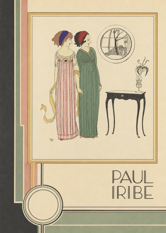 Paul Iribe Two Women in Elegant Dresses No2 - Poster
