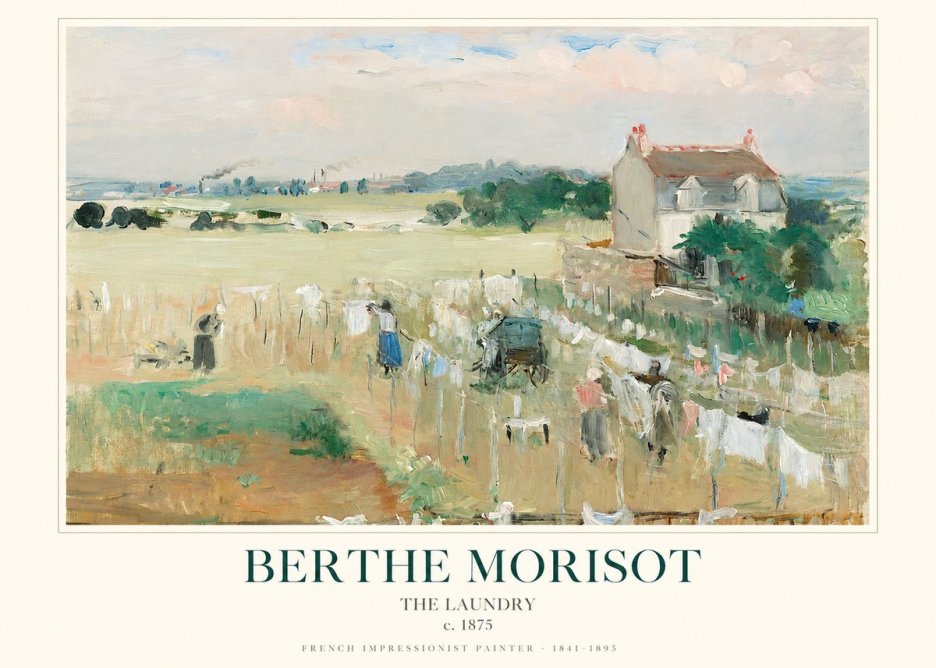 Berthe Morisot The Laundry No1 - Poster