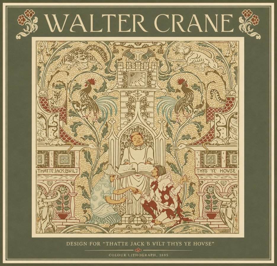 Walter Crane Design for "Thatte Jack B Vilt Thys Ye Hovse" No5 - Poster