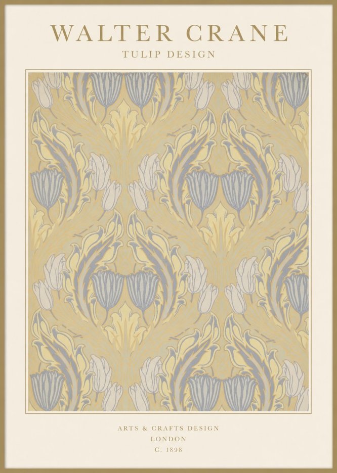 Walter Crane Tulip Design I No1 - Poster