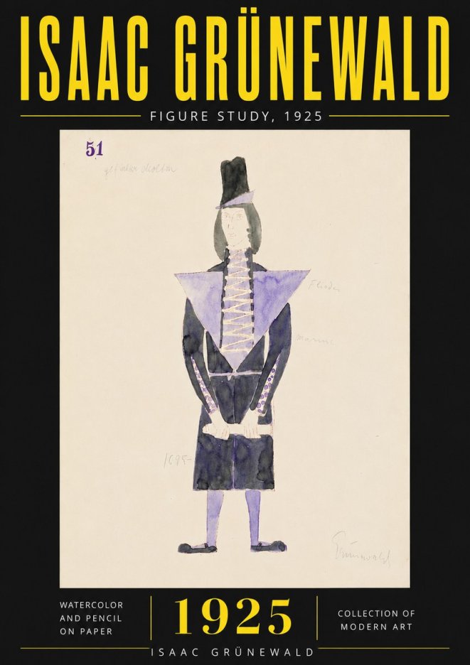 Isaac Grünewald Figure Study, 1925 No6 - Poster
