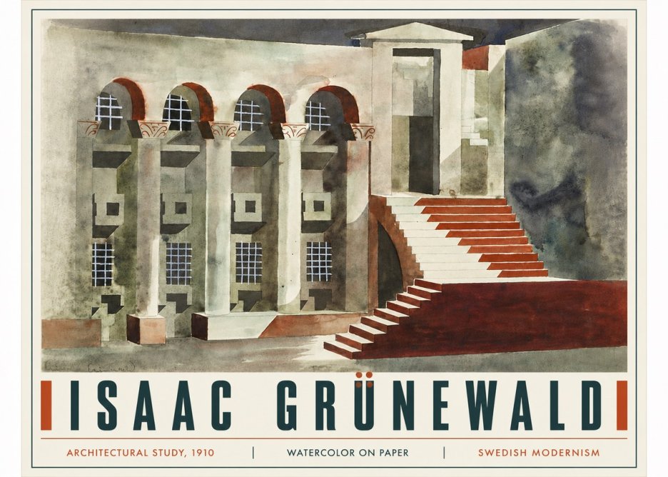 Isaac Grünewald Architectural Study, 1910 No5 - Poster