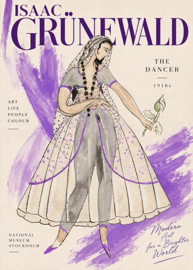 Isaac Grünewald Costume Study IV No6 - Poster