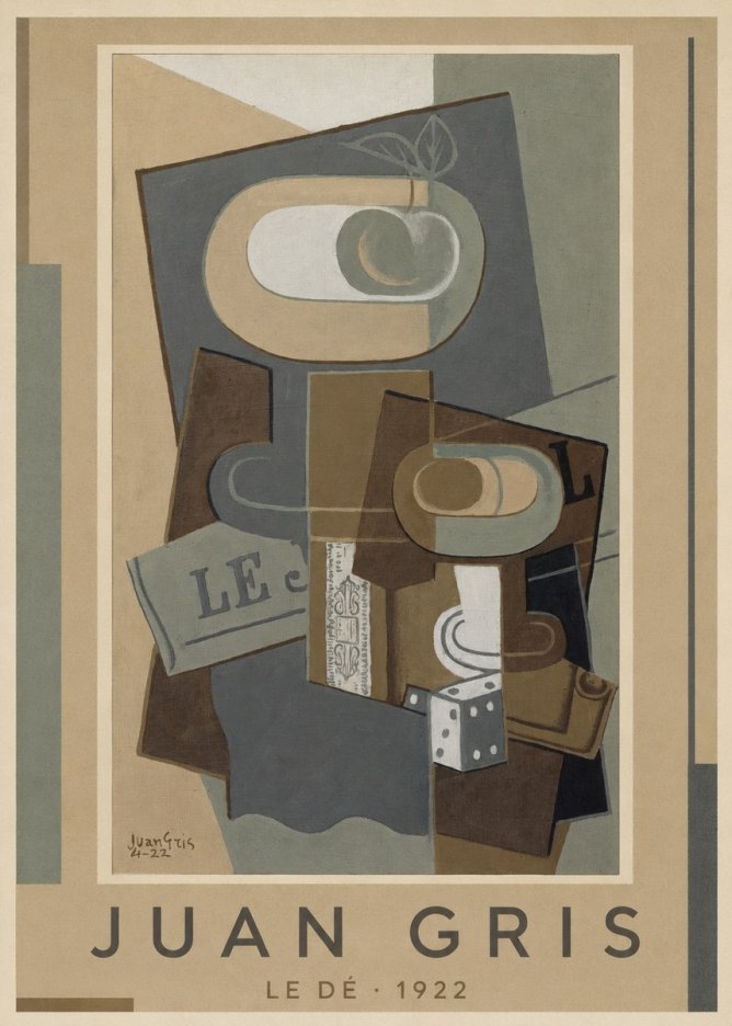 Juan Gris Le Dé No1 - Poster