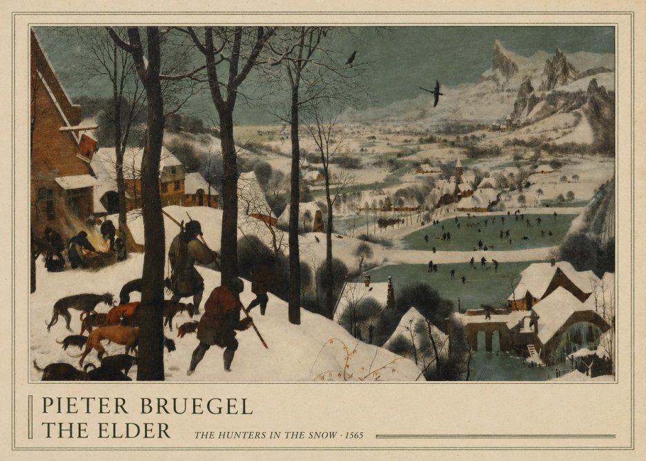 Pieter Bruegel The Hunters in the Snow II No4 - Poster