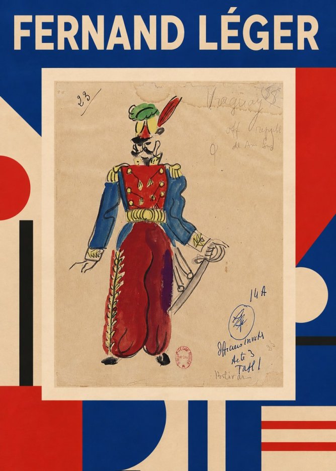 Fernand Léger Officier Invers, Bolívar No1 - Poster
