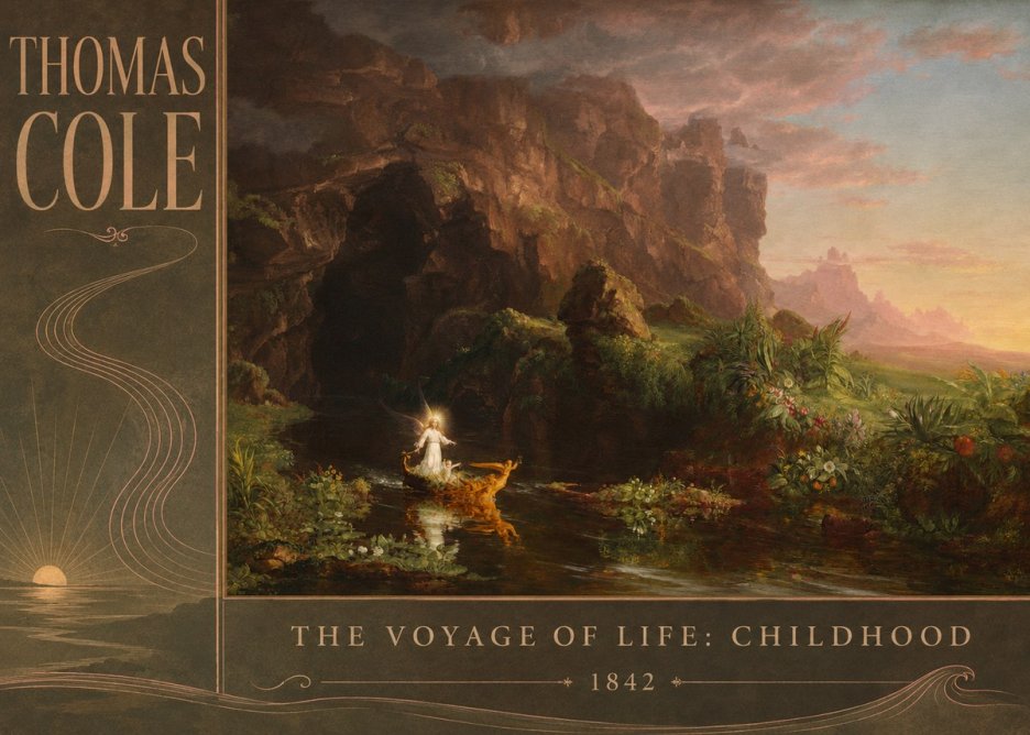 Thomas Cole The Voyage of Life: Childhood III No2 - Poster