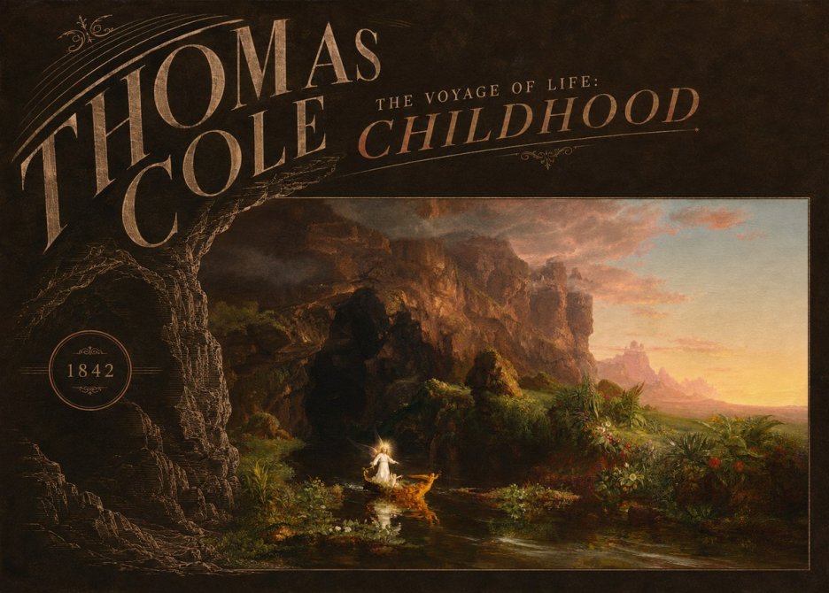 Thomas Cole The Voyage of Life: Childhood III No4 - Poster