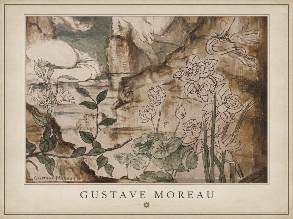 Gustave Moreau Floral Study No1 - Poster