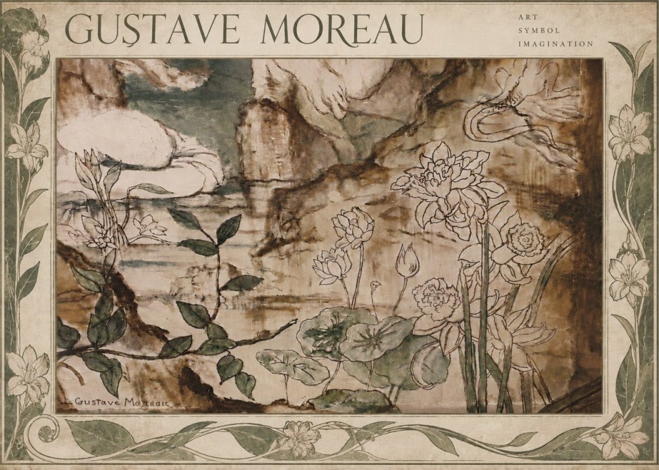 Gustave Moreau Floral Study No6 - Poster