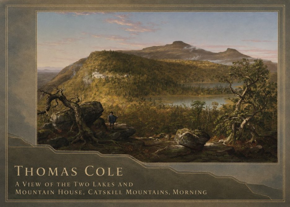 Thomas Cole A View of the Two Lakes and Mountain House, Catskill Mountains, Morning No2 - Poster
