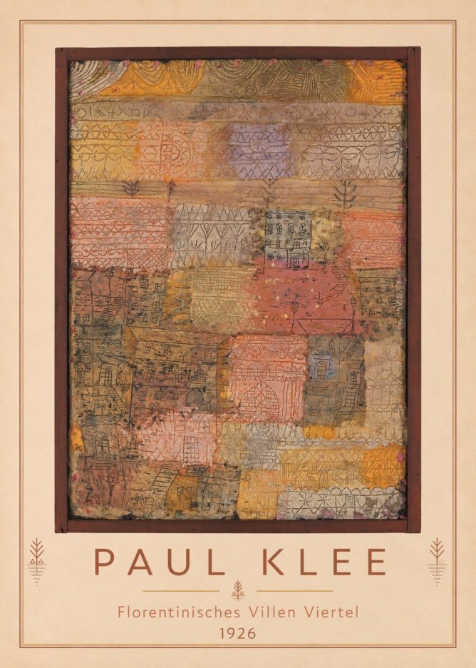 Paul Klee Florentinisches Villen Viertel No3 - Poster
