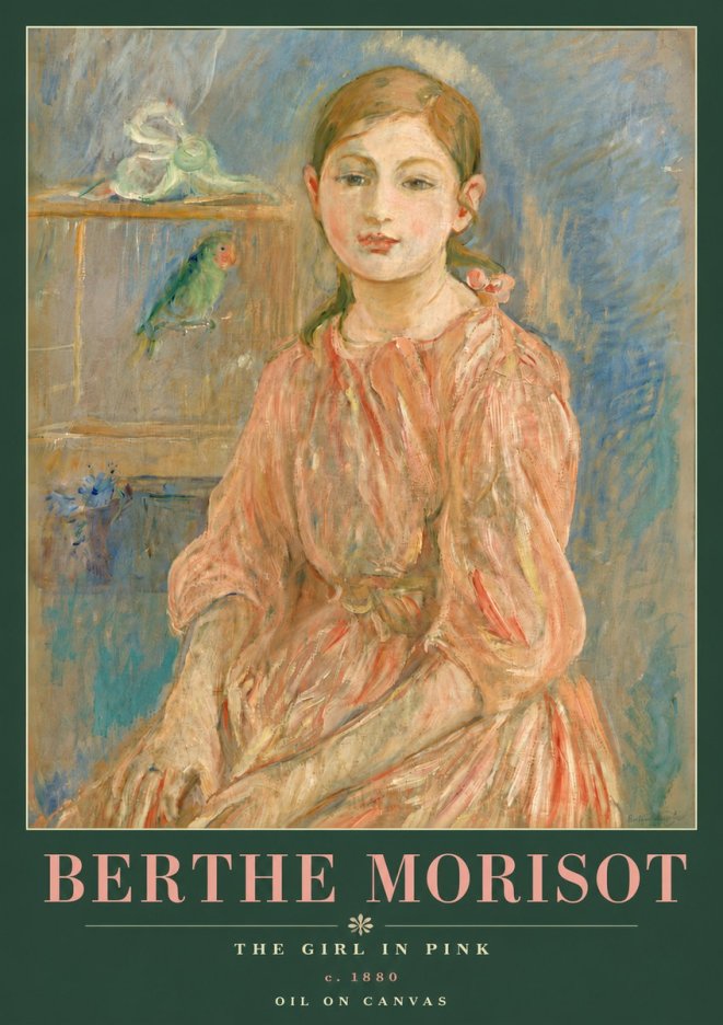 Berthe Morisot The Girl in Pink No6 - Poster