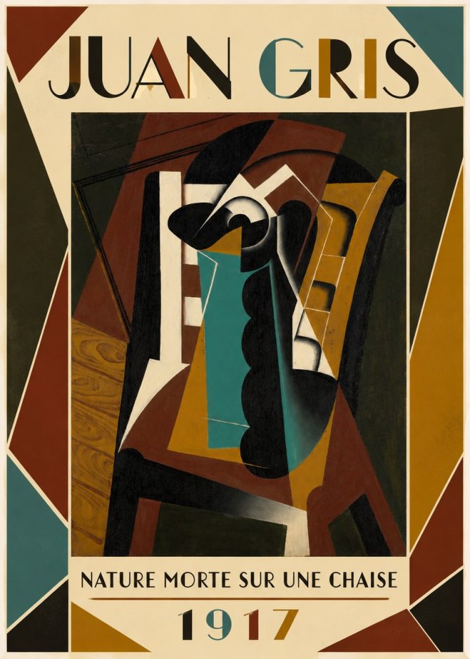 Juan Gris Nature Morte Sur Une Chaise No1 - Poster