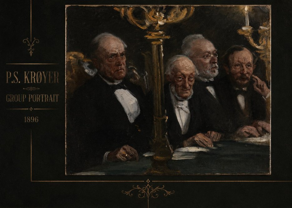 P.S. Krøyer Group Portrait No3 - Poster