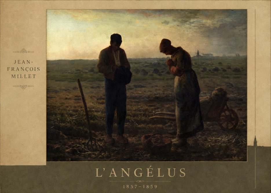 Jean-François Millet L'angélus II No3 - Poster